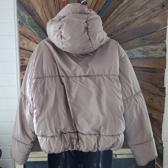 Zara Light Taupe Puffer Jacket - Picture 4 of 12